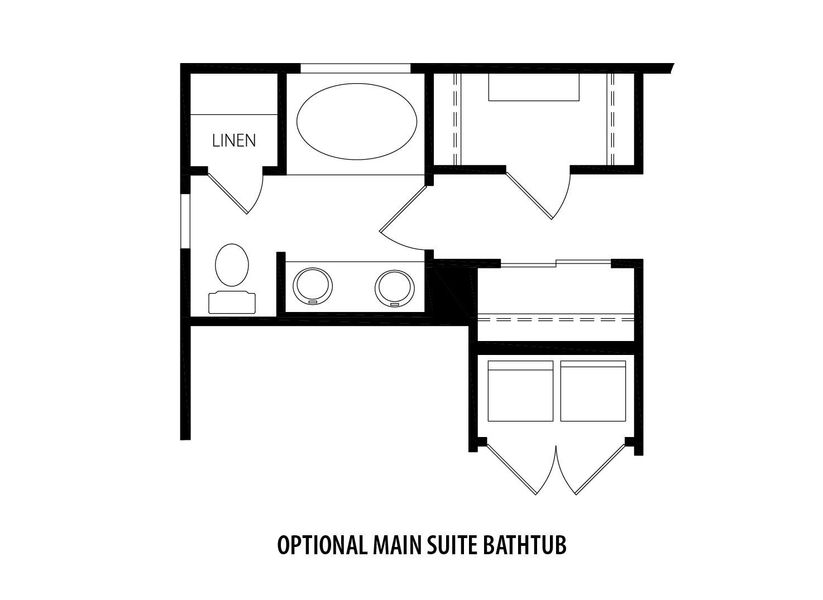 2D floor plan layout for the Palmer by RiverWILD Homes in Riverwood Ranch, Clayton, NC (Image 22).