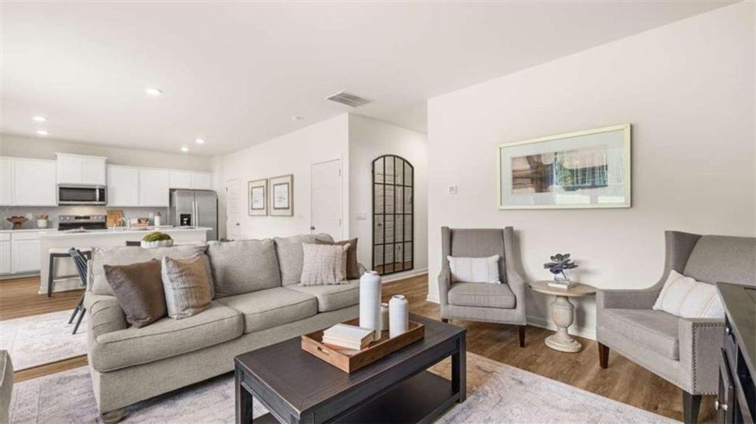 Furnished interior view inside a new home in Oakchase at Hampton, Hampton (Image 5).