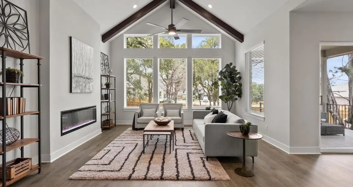 Representative furnished interior of a home built from the Mia by Chesmar Homes in Sunfield, Buda (Image 4).