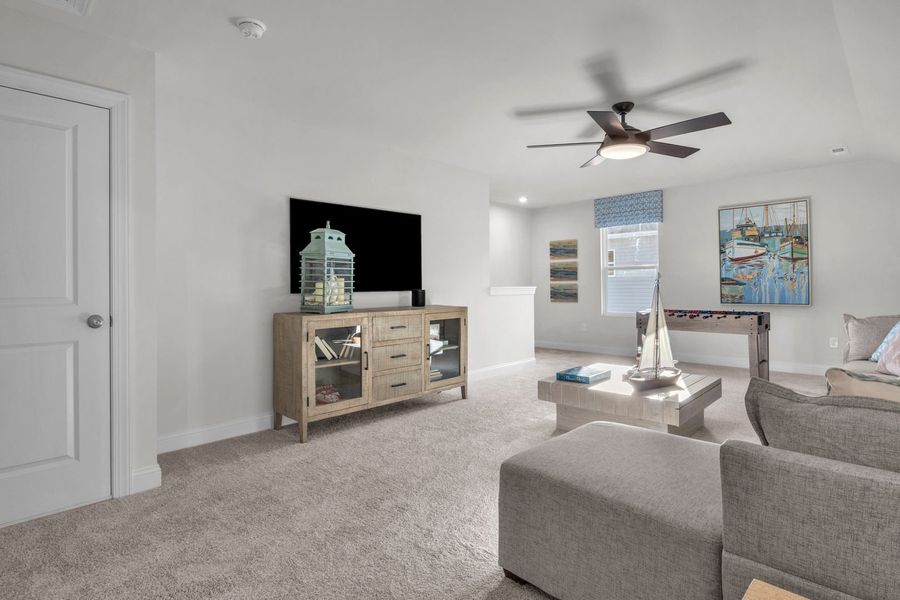 Furnished interior view inside a new home in The Beacon at Old Peachtree Single Family Homes, Lawrenceville (Image 340).