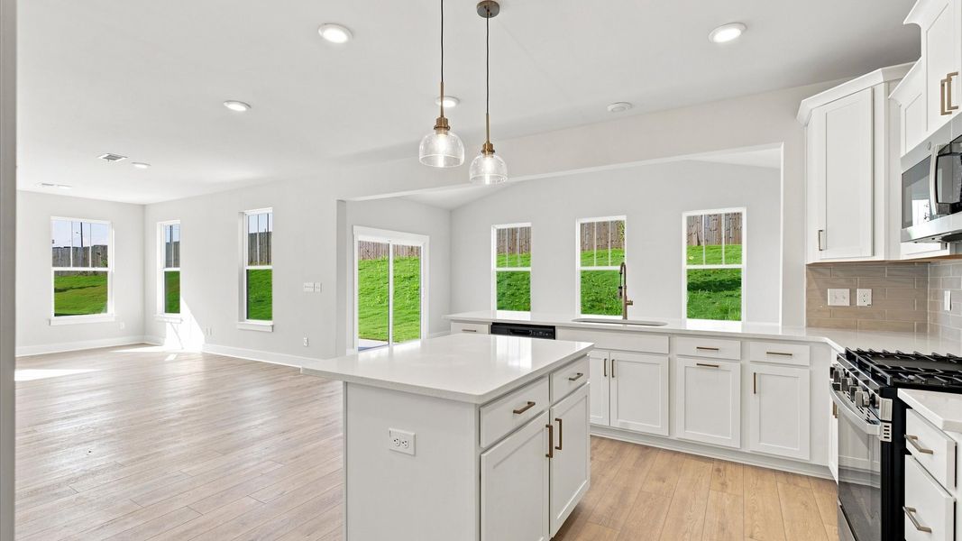 Accomplished layout with a first-class kitchen in this select community by DRB Homes