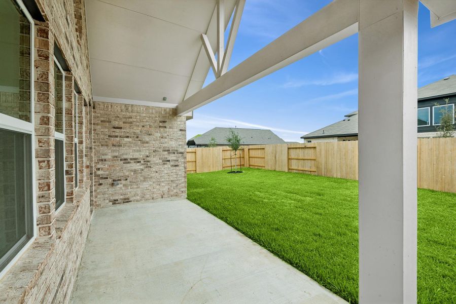 Wind down or entertain on the covered patio