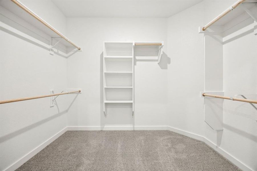 Primary Closet in the Emmy II home plan by Trophy Signature Homes - REPRESENTATIVE PHOTO