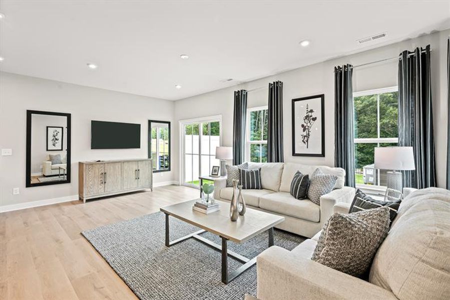 Furnished interior view inside a new home in Griffin Farm Townes, Pittsboro (Image 11).