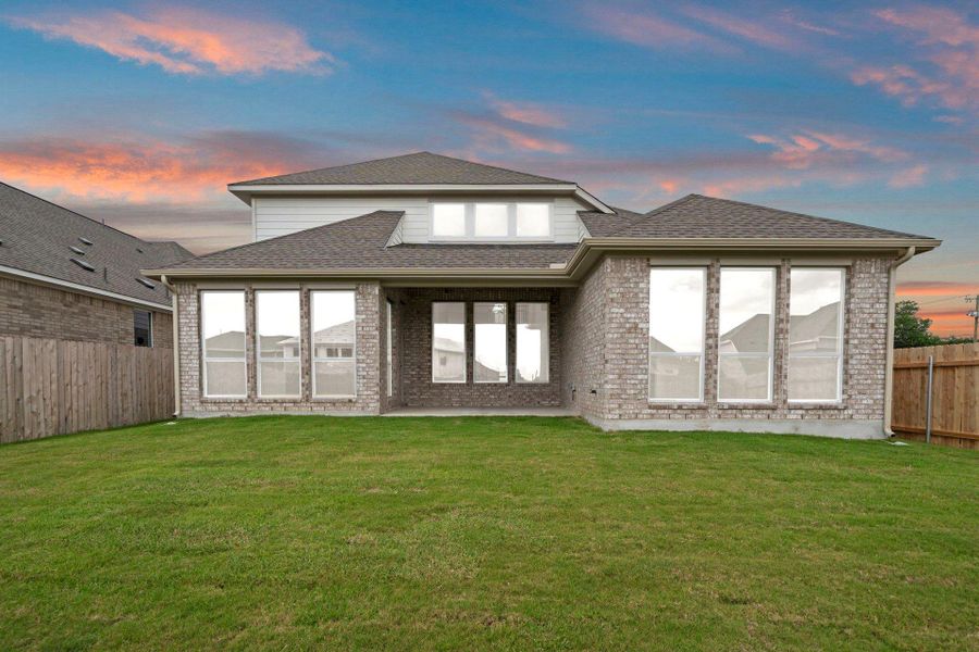 Rear of Home and Private Backyard