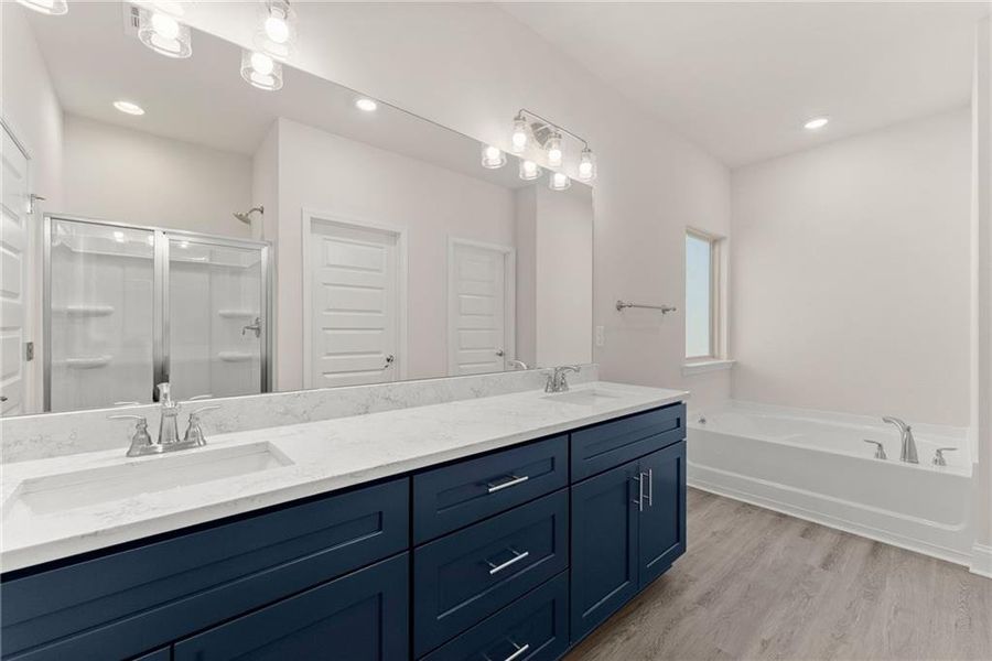 Furnished interior view inside a new home in Habersham Meadows, Demorest (Image 12).