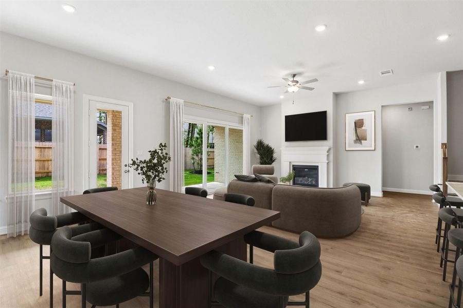 Furnished interior view inside a new home in Woodhavyn 60', Magnolia (Image 8).