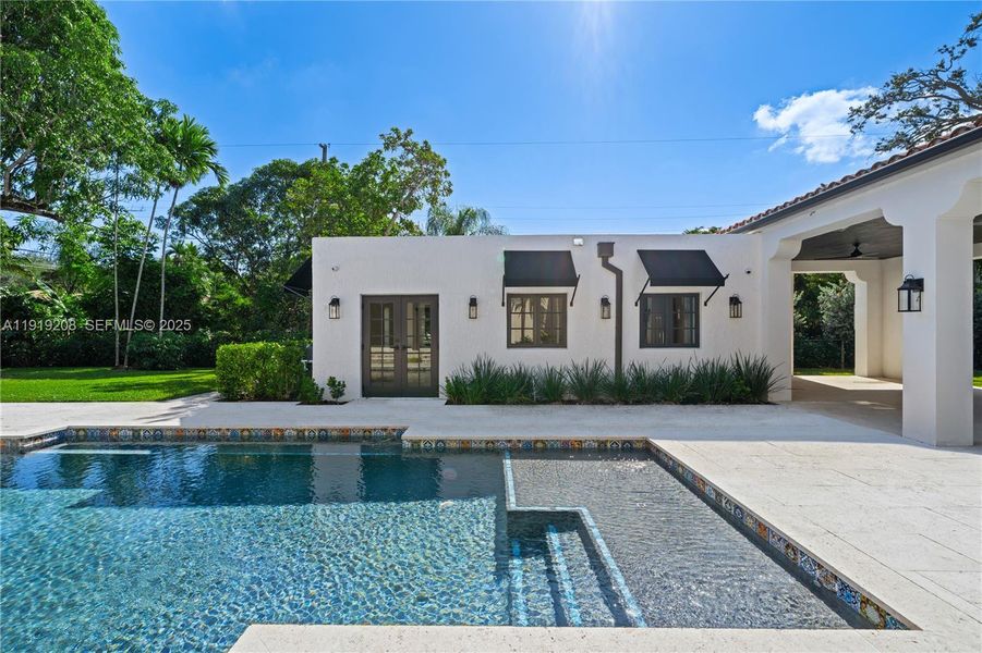 Exterior details and patio area of a home in , Coral Gables (Image 26). Exterior details and patio area of a home in , Coral Gables (Image 26).