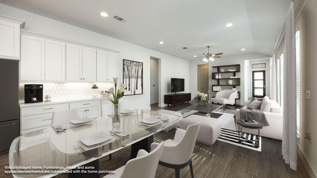 Furnished interior view inside a new home in Easton Park 40', Austin (Image 7).