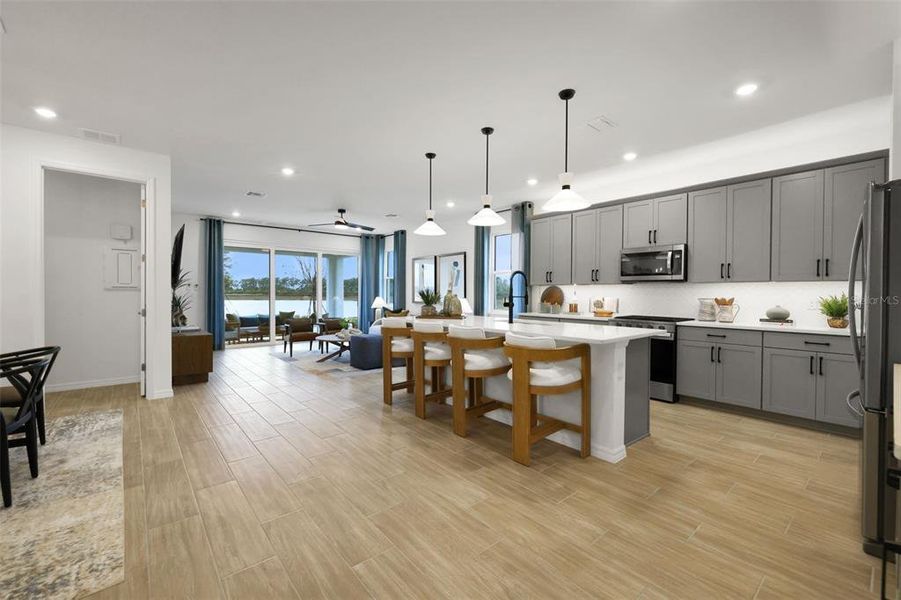 Furnished interior view inside a new home in Creekside Run at Babcock Ranch, Punta Gorda (Image 22).