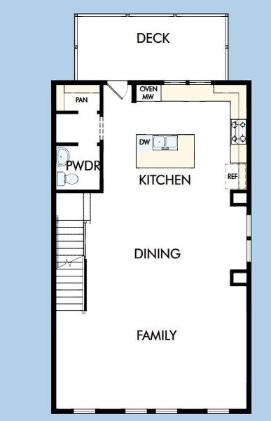 2D floor plan layout for the The Briggs II by David Weekley Homes in Celesta, Decatur, GA (Image 4).