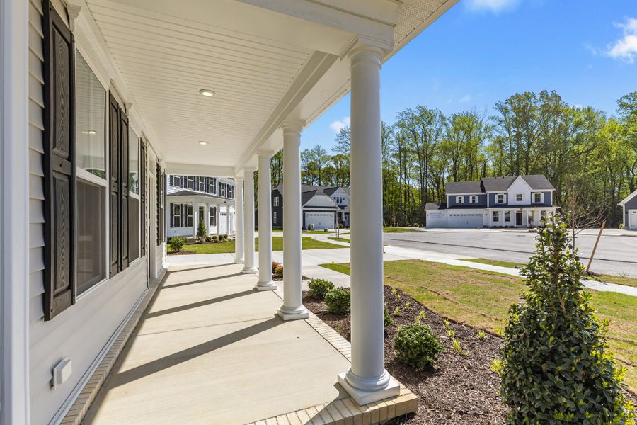 Representative exterior details of a home built from the The Azalea by Chesapeake Homes in The Farm at Neill's Creek, Lillington (Image 4).