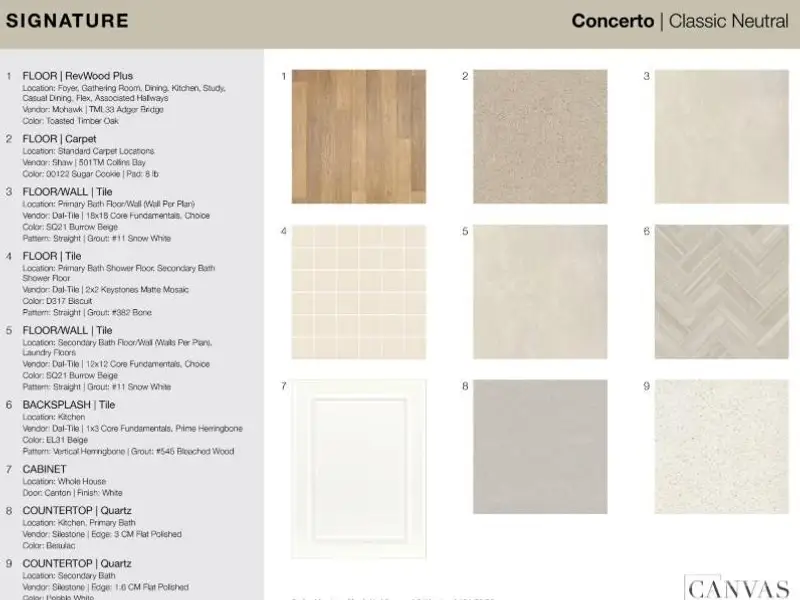 201 Silver Fleet Drive  design selections. Home is currently under construction and selections are subject to change.