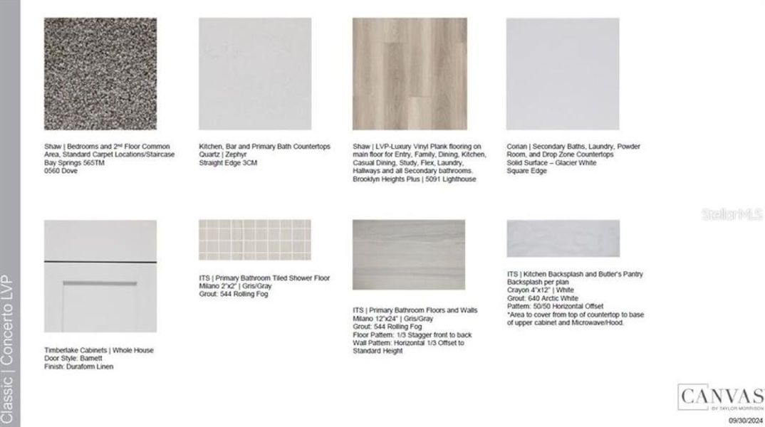 Sample of building materials used in homes in Esplanade at Wiregrass Ranch, Wesley Chapel (Image 16).