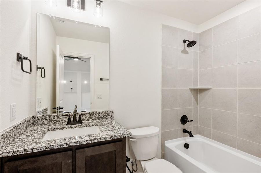 Furnished interior view inside a new home in Union Park Classic 60, Little Elm (Image 13). Furnished interior view inside a new home in Union Park Classic 60, Little Elm (Image 13).