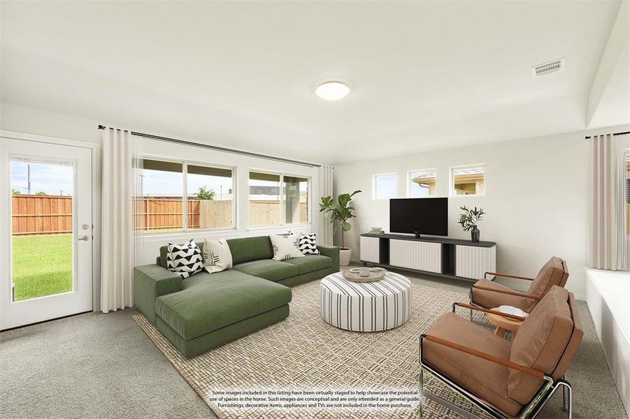 Furnished interior view inside a new home in Heartland Elements, Crandall (Image 9). Furnished interior view inside a new home in Heartland Elements, Crandall (Image 9).