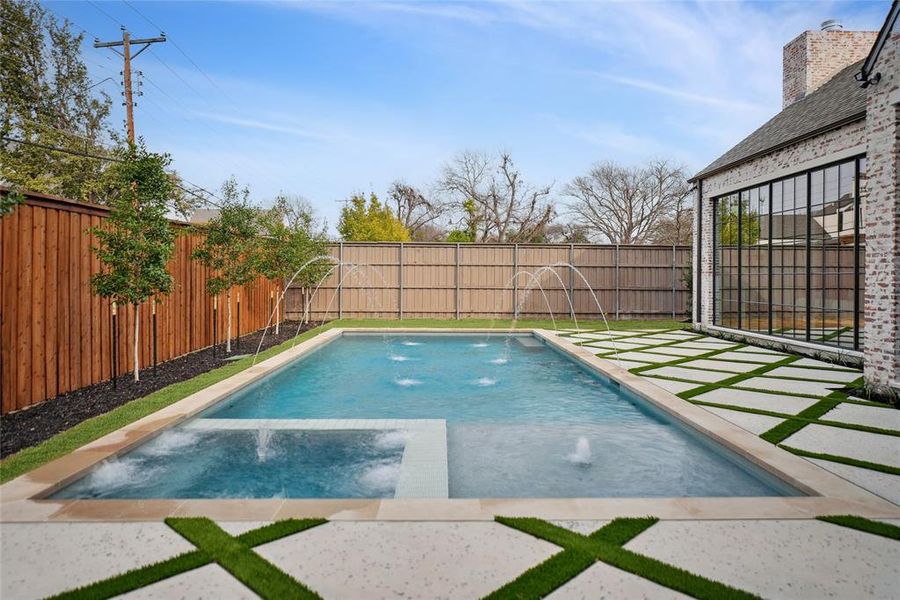 Exterior details and patio area of a home in , Dallas (Image 3). Exterior details and patio area of a home in , Dallas (Image 3).