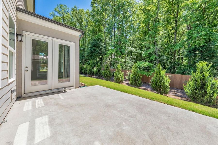 Exterior details and patio area of a home in , Holly Springs (Image 3). Exterior details and patio area of a home in , Holly Springs (Image 3).