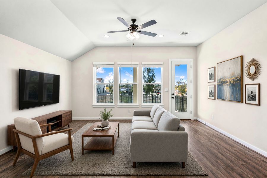 Furnished interior view inside a new home in University Heights, Round Rock (Image 5).