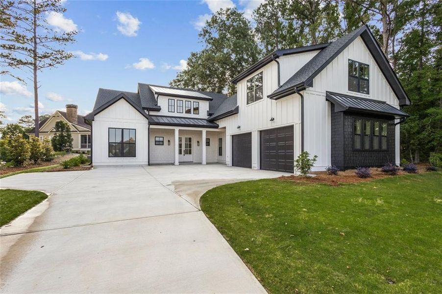 Front exterior of a new home in , Eatonton, GA, highlighting curb appeal (Image 29). Front exterior of a new home in , Eatonton, GA, highlighting curb appeal (Image 29).