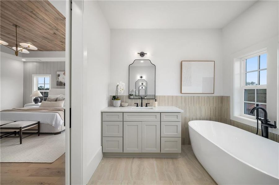 Furnished interior view inside a new home in , Milton (Image 45).