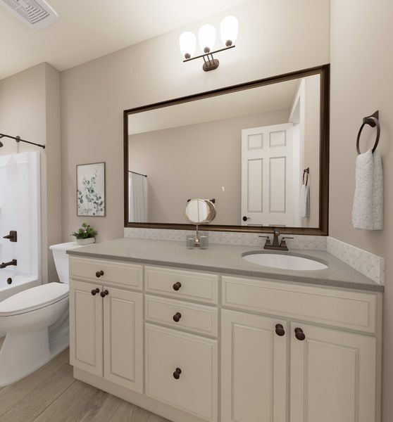 Representative furnished interior of a home built from the Ventana Plan 4507 by Tri Pointe Homes in Waterston Central, Gilbert (Image 27).