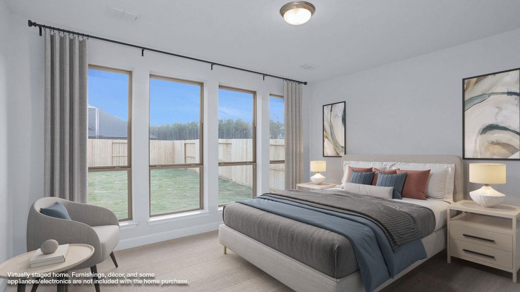 Furnished interior view inside a new home in The Highlands 45', Porter (Image 6).