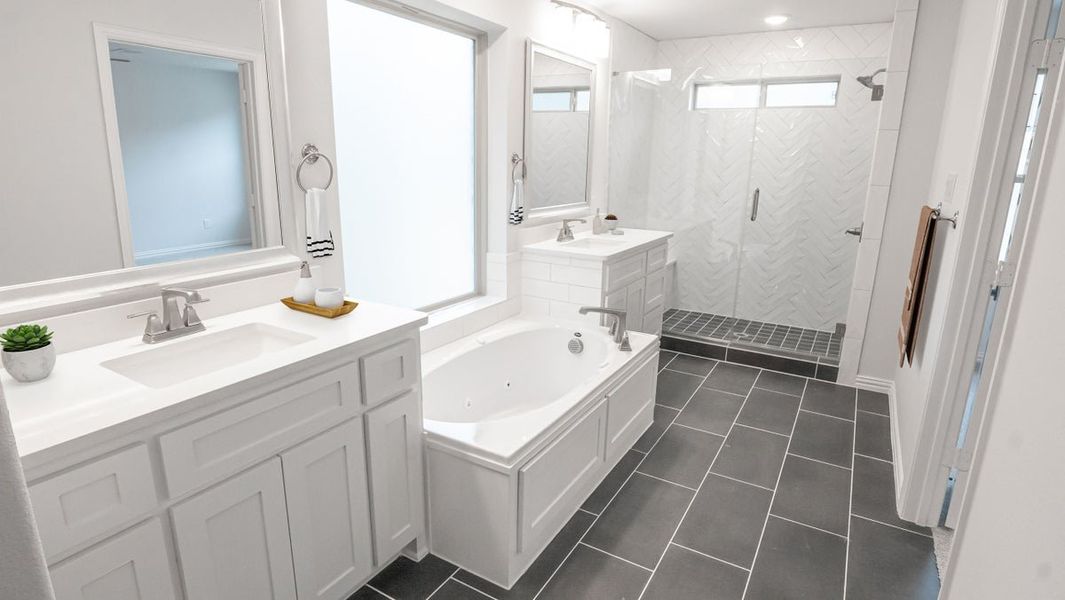 Representative furnished interior of a home built from the Dogwood R by First Texas Homes in The Abbey at Mercer Crossing, Farmers Branch (Image 8).