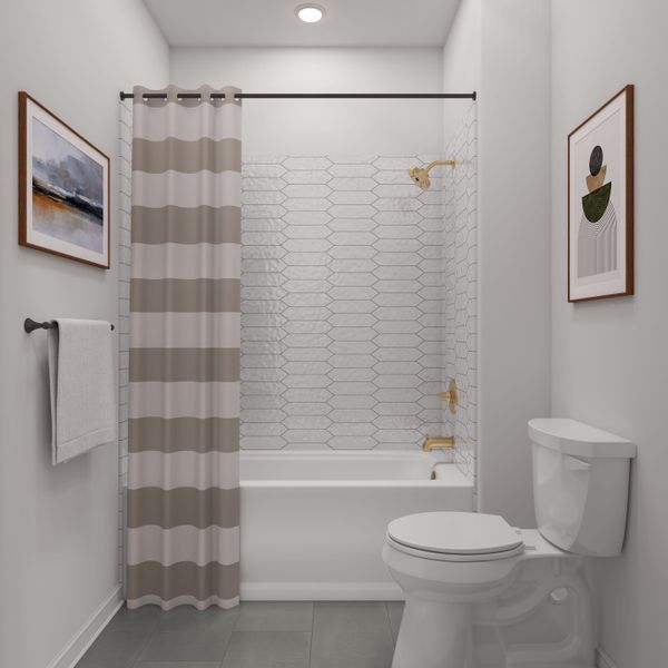 Representative furnished interior of a home built from the Windsor by Tri Pointe Homes in Lariat, Liberty Hill (Image 20).