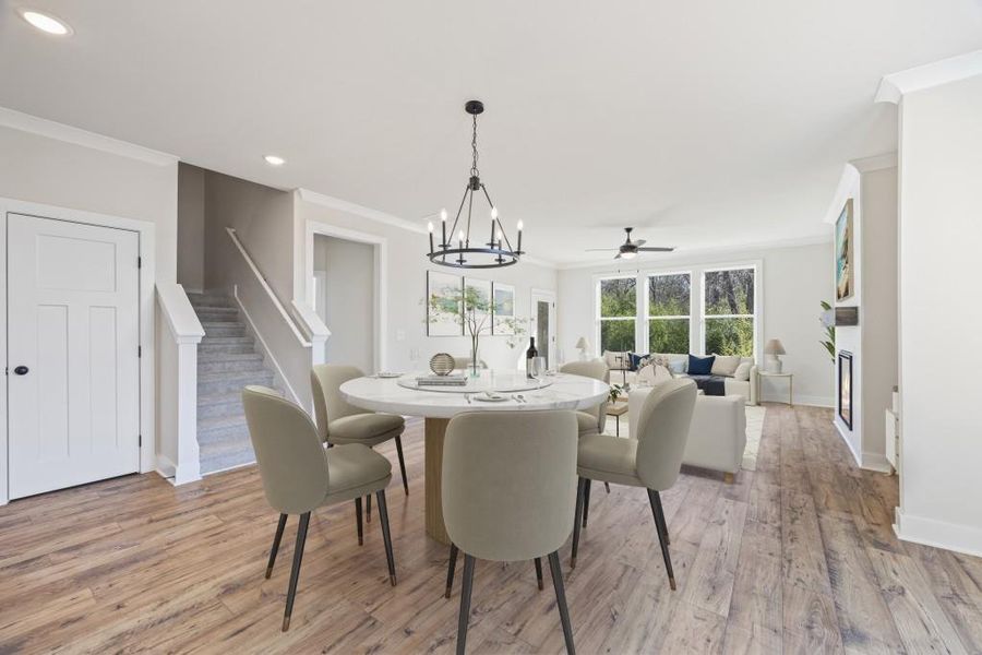 Furnished interior view inside a new home in , Hartwell (Image 30).