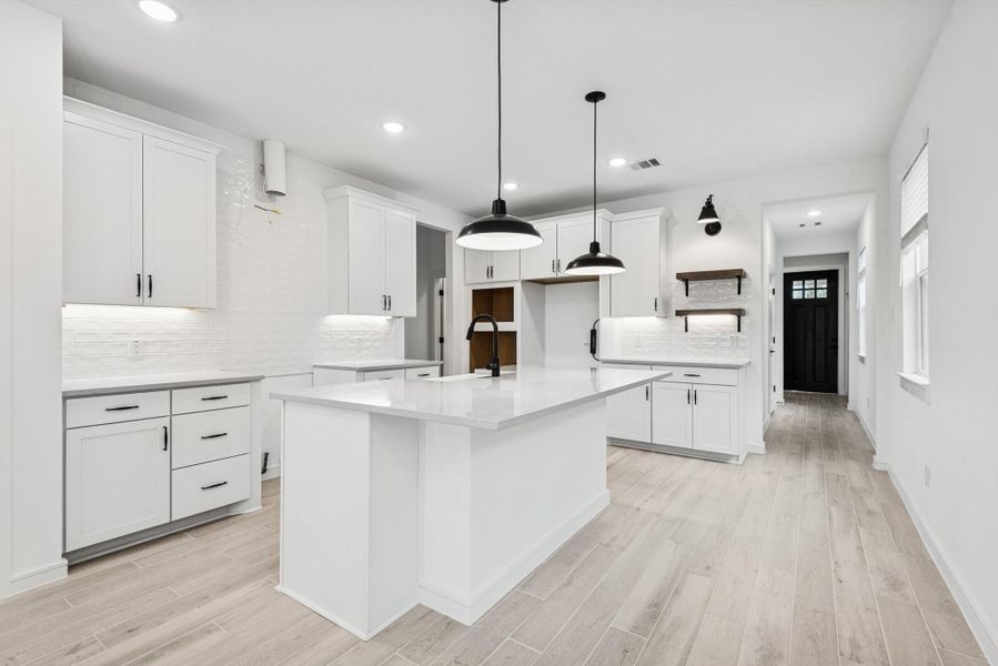 Gourmet island kitchen