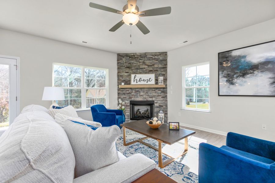 Representative furnished interior of a home built from the Greensboro by Keystone Homes NC in The Wilcox, Greensboro (Image 12).