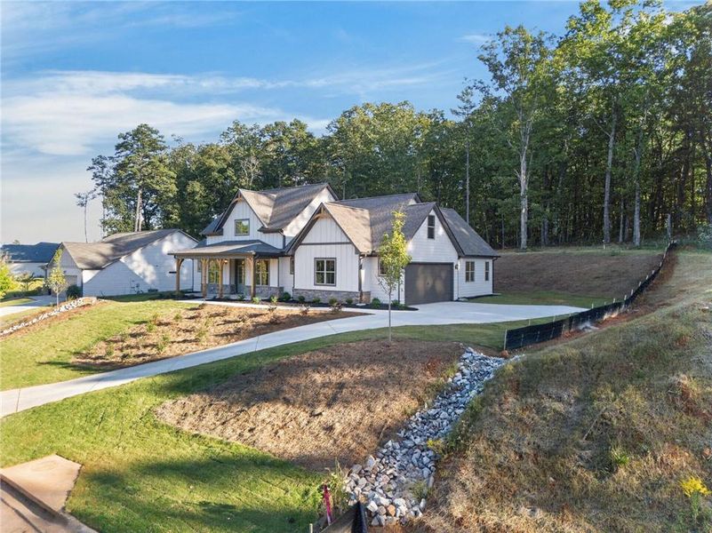 Front exterior of a new home in , Dawsonville, GA, highlighting curb appeal (Image 25).