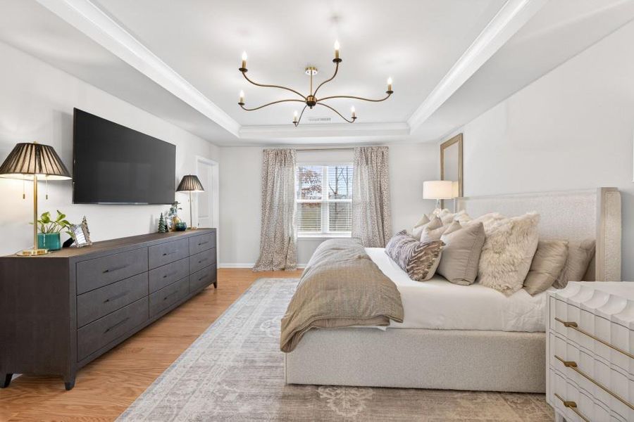 Furnished interior view inside a new home in Reunion, Flowery Branch (Image 37). Furnished interior view inside a new home in Reunion, Flowery Branch (Image 37).