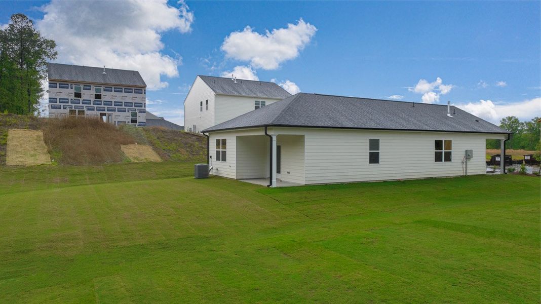 Exterior details and patio area of a home in Estates at Deer Hollow, Grovetown (Image 4). Exterior details and patio area of a home in Estates at Deer Hollow, Grovetown (Image 4).