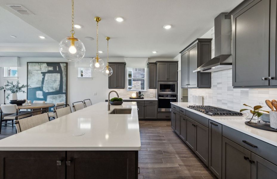 Abundant cabinet space in kitchen