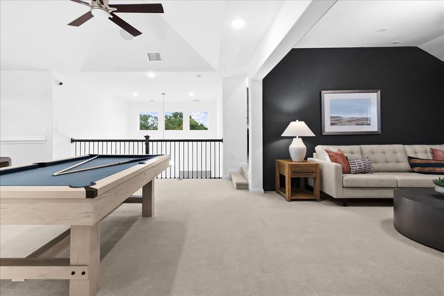 Furnished interior view inside a new home in Keeneland, Aubrey (Image 23).