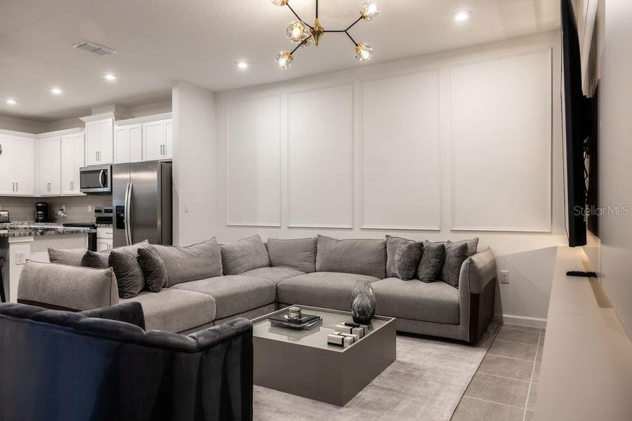 Furnished interior view inside a new home in , Kissimmee (Image 5). Furnished interior view inside a new home in , Kissimmee (Image 5).