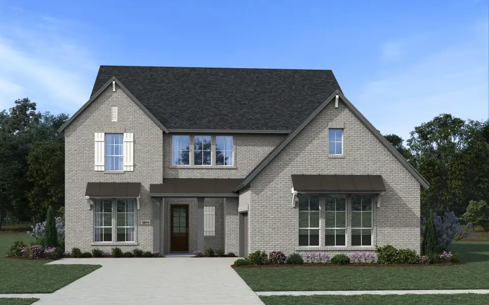 Representative exterior photo of a completed home built from the Durban 60/65’s by Chesmar Homes in Prominence – Now Selling, San Antonio, TX (Image 4).