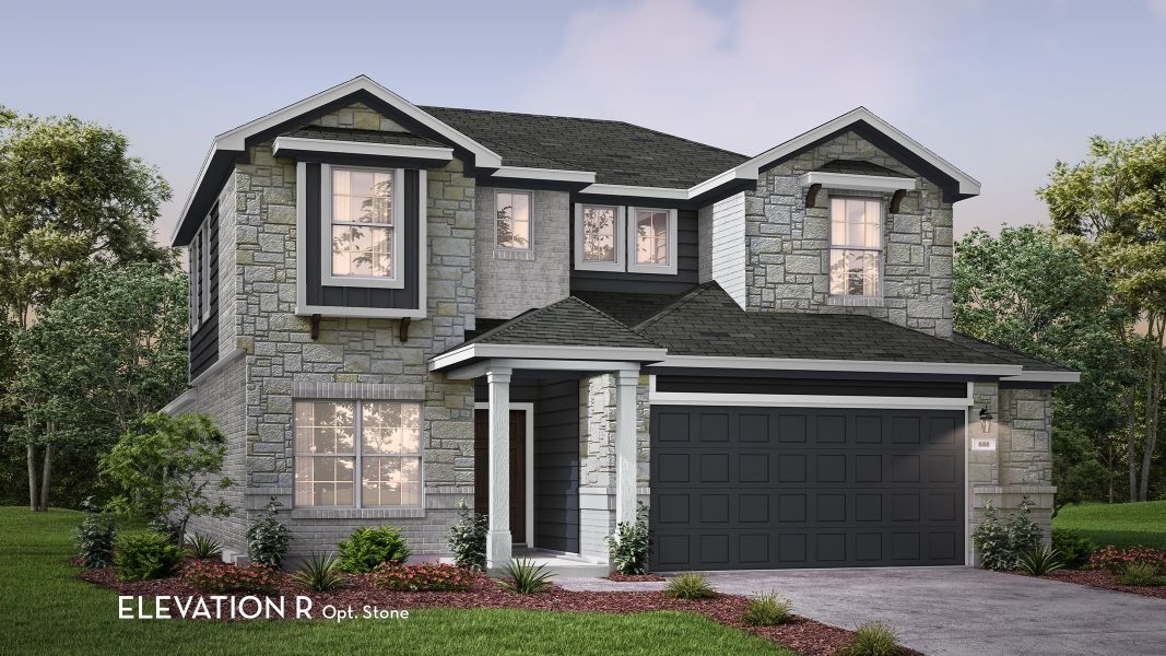 Representative exterior photo of a completed home built from the Blanco by CastleRock Communities in Sagebrook, Argyle, TX (Image 10).