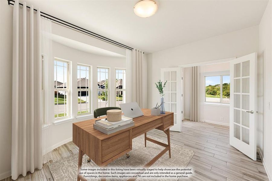 Furnished interior view inside a new home in Bear Creek Elements, Lavon (Image 12). Furnished interior view inside a new home in Bear Creek Elements, Lavon (Image 12).