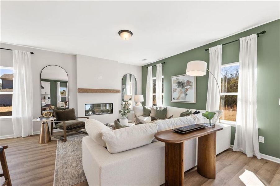 Furnished interior view inside a new home in The Bluffs, Canton (Image 7).