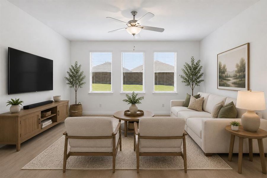 Living Room - virtually staged