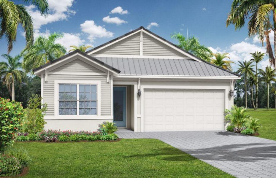 Representative exterior photo of a completed home built from the Antigua by Medallion Home in The Willows, Parrish, FL (Image 5). Representative exterior photo of a completed home built from the Antigua by Medallion Home in The Willows, Parrish, FL (Image 5).