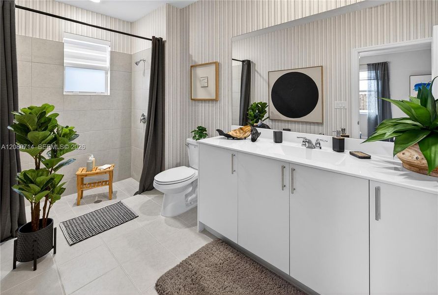 Furnished interior view inside a new home in Acacia Groves, Miami (Image 14).