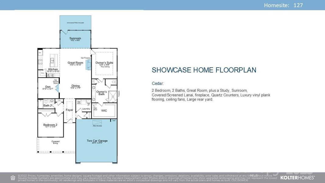 2D floor plan layout of this home in Handsmill on Lake Wylie, York, SC (Image 2).