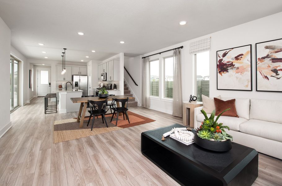 Representative furnished interior of a home built from the Bergamot by Tri Pointe Homes in The Retreat at Harvest, Argyle (Image 9).