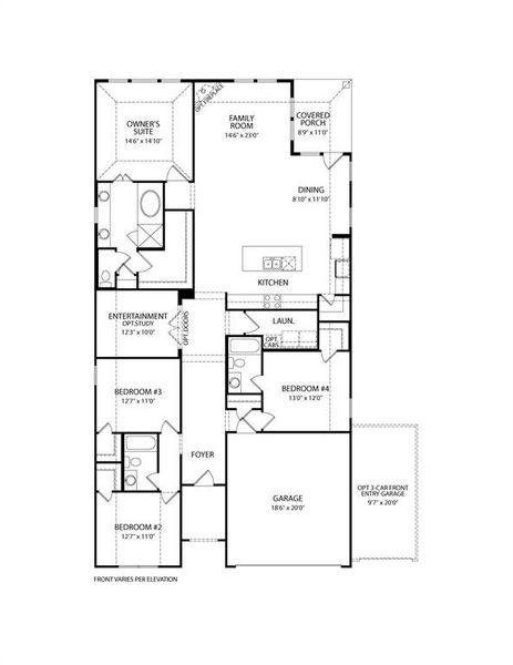 2D floor plan layout of this home in Hillstead, Lavon, TX (Image 3).