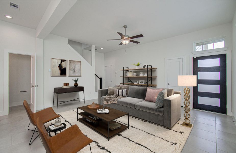 Furnished interior view inside a new home in , Cypress (Image 10).
