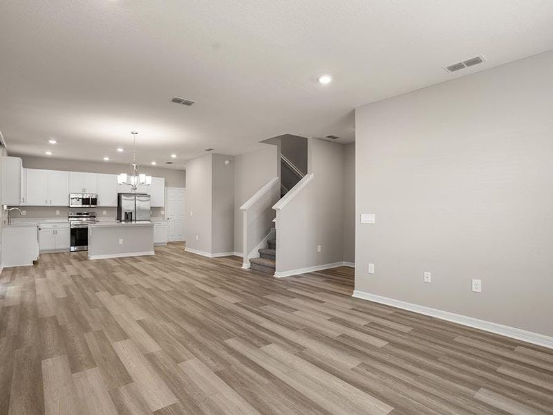 Enjoy a spacious, open living area - Brynn bungalow by Highland Homes